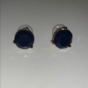 Blue and Gold Stud Earrings
